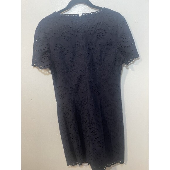 Boden Isadora Broderie Eyelet Navy Blue Cotton Women’s Mid Zipper Dress Size 8R - Picture 5 of 11